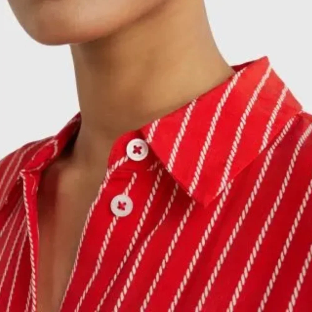 Tommy Hilfiger Red Striped Shirt Dress – Size S – NWT - Picture 5 of 8